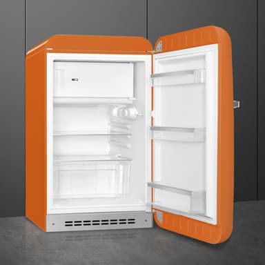 Smeg 50's style kjøleskap med fryser FAB10ROR6 (oransje)