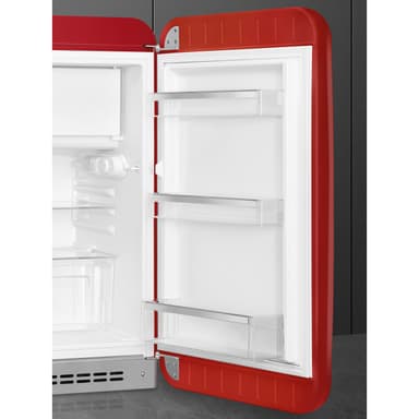 Smeg 50's style kjøleskap med fryser FAB10RRD6 (rød)