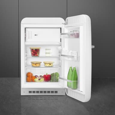 Smeg 50's style kjøleskap med fryser FAB10RWH6 (hvit)