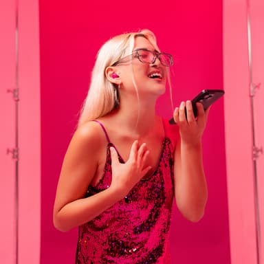 JLab Go Pop helt trådløse in-ear hodetelefoner (fuschia)