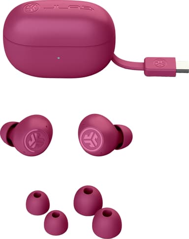 JLab Go Pop helt trådløse in-ear hodetelefoner (fuschia)