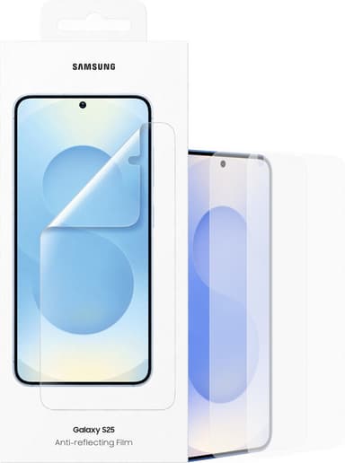 Samsung Galaxy S25 anti-gjenskinnsfilm (gjennomsiktig)