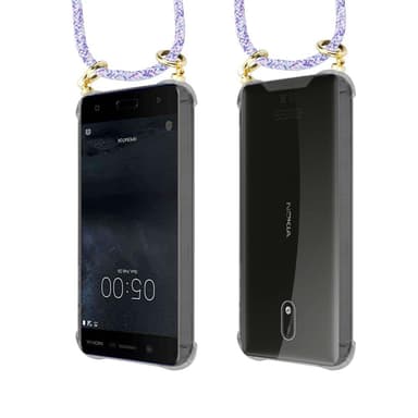 Nokia 3 2017 Deksel med Halskjede (lilla)