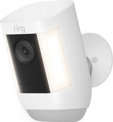 Ring Spotlight Cam Pro sikkerhetskamera (hvit/batteri)