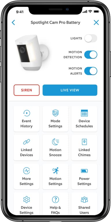 Ring Spotlight Cam Pro sikkerhetskamera (sort/plug-in)