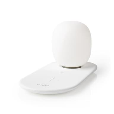 Nedis LED-lampe med trådløs lader | Dimmer - På produkt | Qi | 10 W | Med dimming | Varm Hvit | 3000 K
