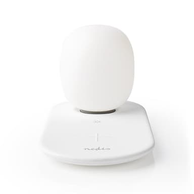Nedis LED-lampe med trådløs lader | Dimmer - På produkt | Qi | 10 W | Med dimming | Varm Hvit | 3000 K
