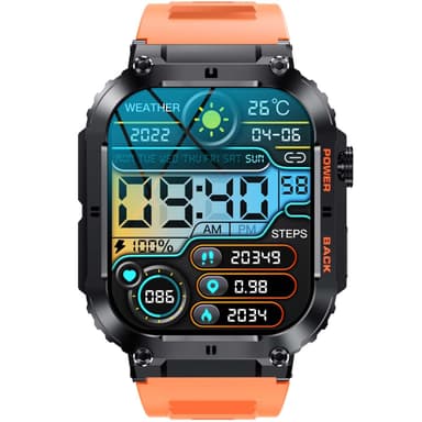 Denver SWC-191O Bluetooth SmartWatch med hjertefrekvens-, blodtrykks- og oksygenmåler og samtalefunksjon