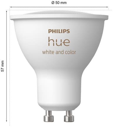Philips Hue WAC lyspære 4,2 W GU10 (topakning)