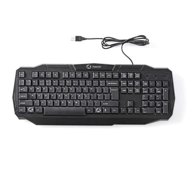 Nedis Wired Gaming Keyboard | USB 2.0 | Membrantaster | LED | US International | USA Layout | USB-Strøm | Strømkabel lengde: 1.50 m | Gaming