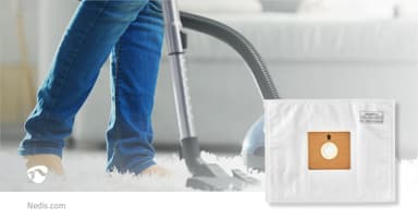 Nedis Støvsugepose- | 10 stk. | Syntetisk | Mest solgt for: Nedis® VCBG500 / VCBG550-Series | Hvit