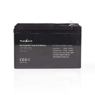 Nedis Oppladbart blybatteri | Lead-Acid | Oppladningsbar | 12 V | 12000 mAh