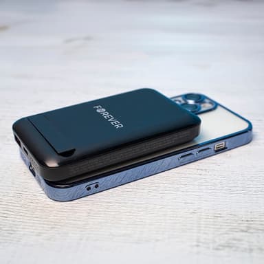 Forever MATB-100 Powerbank med trådløs lading, PD QC 22,5W 10000 mAh, svart