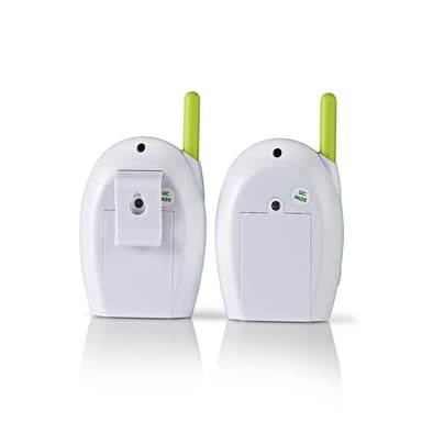 Nedis Audio Baby Monitor | FHSS (Frequency-Hopping Spread Spectrum) | Med snakk-tilbake-funksjon | Område: 300 m | Batteri drevet / Nettstrøm drevet | Grøn / Hvit