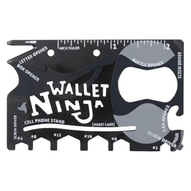 Wallet Ninja - multiverktøy i lommeformat med 18 funksjoner