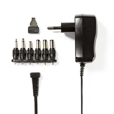 Nedis Universal AC strømadapter | 7.2 W | 3 - 12 V DC | 1.80 m | 1.0 A A | 6 plug(s) | Sort