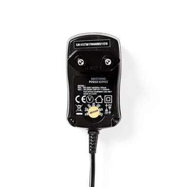 Nedis Universal AC strømadapter | 7.2 W | 3 - 12 V DC | 1.80 m | 1.0 A A | 6 plug(s) | Sort