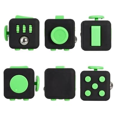 Fidget Cube, svart/grønn