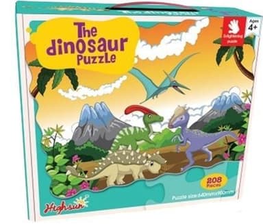 208 brikker puslespill, Dinosaurer, Velociraptor