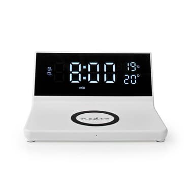 Nedis Alarm clock wireless charger | Qi sertifisert | 5 / 7.5 / 10 / 15 W | USB-A Han | 2 Alarmtider | slumrefunksjon