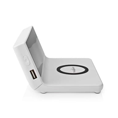 Nedis Alarm clock wireless charger | Qi sertifisert | 5 / 7.5 / 10 / 15 W | USB-A Han | 2 Alarmtider | slumrefunksjon