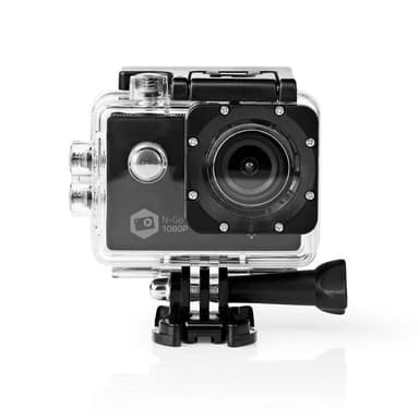 Nedis handling Cam | 1 Skjerm | 1080p@30fps | 12 MPixel | Vanntett opptil: 30.0 m | 90 min | Wi-Fi | App tilgjengelig for: Android™ / IOS | Montering inkludert | Sort