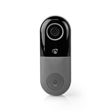 Nedis SmartLife Video Dør Telefon | Wi-Fi | Omformer | Full HD 1080p | Cloud Storage (valgfritt) / microSD (ikke inkludert) | IP54 | Med bevegelses sensor | Nattsyn | Grå / Sort