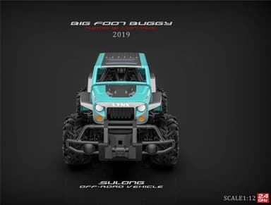 RC Big Foot Buggy 1:12, Blå