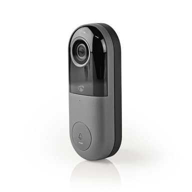 Nedis SmartLife Video Dør Telefon | Wi-Fi | Omformer | Full HD 1080p | Cloud Storage (valgfritt) / microSD (ikke inkludert) | IP54 | Med bevegelses sensor | Nattsyn | Grå / Sort