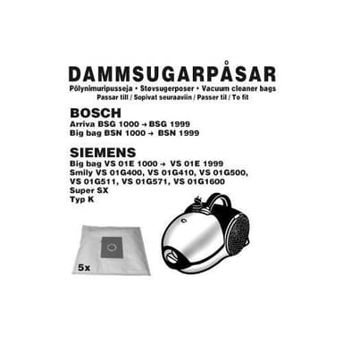 Champion Dammpåsar Bosch/Siemens, 5st