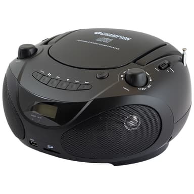 Champion Boombox CD/Radio/MP3/USB Black