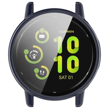 Klokkedeksel med skjermbeskytter for Garmin Vivoactive 5 Blå