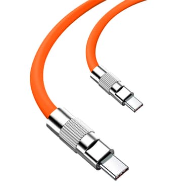 120W USB-C til USB-C hurtigladekabel 1 m Oransje