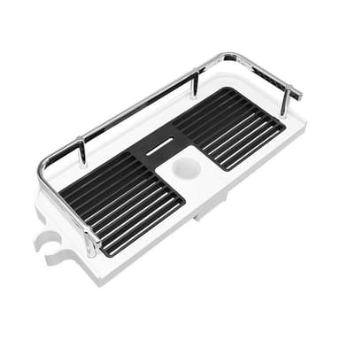 Dusjhylle i termoplast 32x12 cm Sort/Hvit