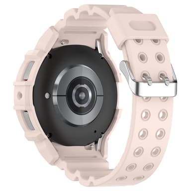 Armor silikonklokkerem med beskyttelsesdeksel til Samsung Galaxy Watch6 40mm Rosa