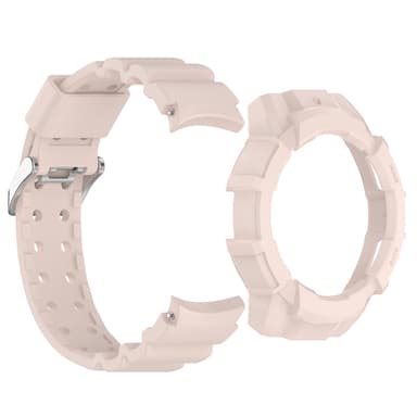 Armor silikonklokkerem med beskyttelsesdeksel til Samsung Galaxy Watch6 40mm Rosa