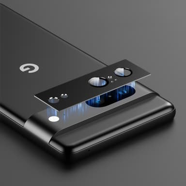 Anti-ripe kameralinsebeskytter for Google Pixel 8 Pro Sort