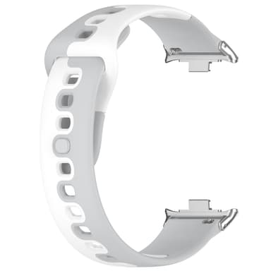 Silikonklokkerem for Xiaomi Mi Band 8 Pro/Redmi Watch 4 Hvit+grå