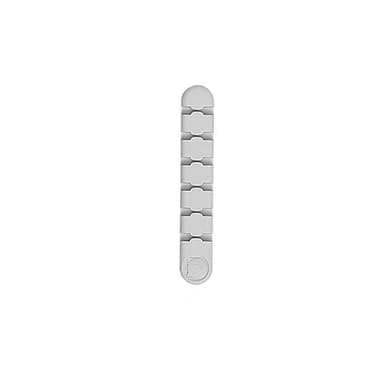 Selvklebende kabelholder, kabelorganisator, kabelklemme med 6 spor Hvit