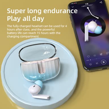 Trådløse in-ear Bluetooth 5.3 HiFi støydempende hodetelefoner Blå