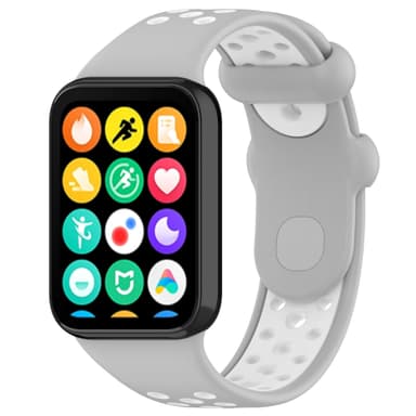 Silikonklokkerem for Xiaomi Band 8 Pro Hvit