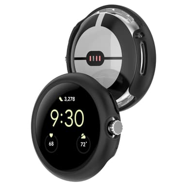 PC halvpakke beskyttende deksel for Google Pixel Watch Sort