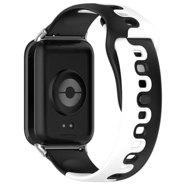Silikonklokkerem for Xiaomi Mi Band 8 Pro/Redmi Watch 4 Svart + Hvit