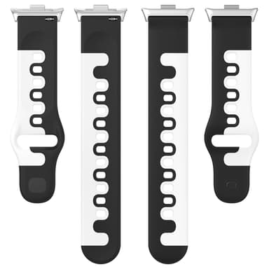Silikonklokkerem for Xiaomi Mi Band 8 Pro/Redmi Watch 4 Svart + Hvit