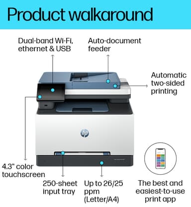HP LaserJet Pro M3302sdw MF laserskriver