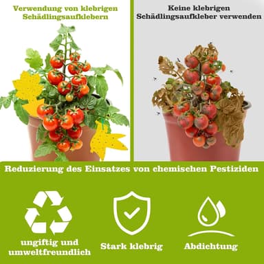 Klistrefelle mot bananfluer og skadedyr på potteplanter 60-pak Gul