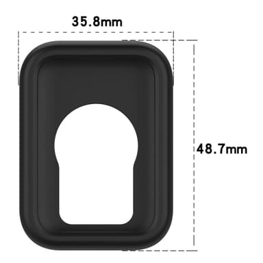 Smart klokkedeksel for Xiaomi Smart Band 8 Pro Sort