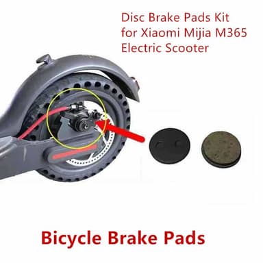 Skivebremseklosser til Xiaomi M365 elektrisk scooter Svart 2 STK