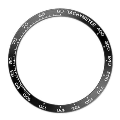 Ramme - Sort med hvite markeringer for Samsung Gear S2 Classic
