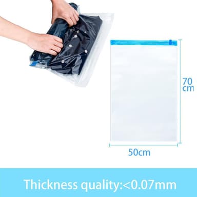 10x Vakuumposer 50x70 Vakuumoppbevaringsposer Klesveske